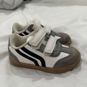 Cat & Jack White, Gray, Black & Tan Kids Velcro Sneakers